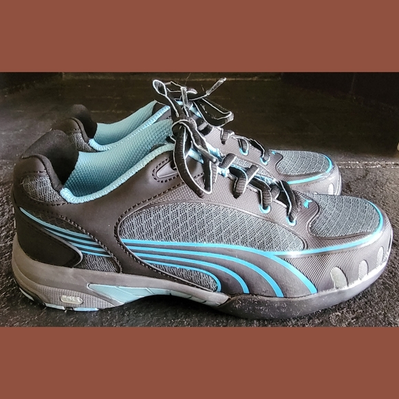 Puma Women's Size 6.5 M Fuse Motion SD Low Black Blue Steel Toe Safety Shoes - Picture 4 of 7